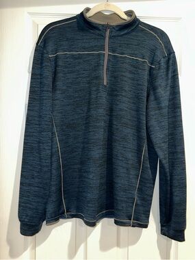 Pebble Beach Men's Navy Blue Quarter-Zip Pullover
